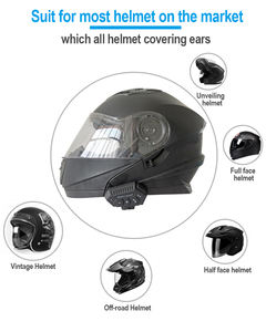 Auriculares Bluetooth para Casco de Motocicleta IP67 Resistentes al Agua BT-12B, Intercomunicador de 30M para 2 Conductores - Product Image 2
