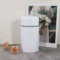 Bouteille isotherme alimentaire droite en acier inoxydable à double paroi sous vide, vierge pour sublimation, vente en gros