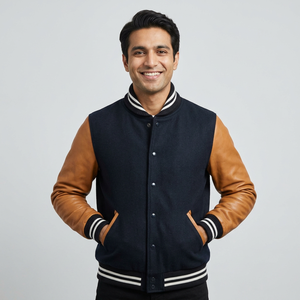OEM High Quality Custom Made <b>Men's</b> <b>Baseball</b> <b>Jacket</b> Warm Street Wear Bomber Letterman CollegeBaseballjacket <b>for</b> <b>men</b> - Product Image 1