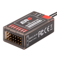 Récepteur RadioMaster ER6 24GHz ExpressLRS PWM 6 canaux ELRS double antenne RX avec télémétrie de tension pour avion RC, voiture à aile fixe
