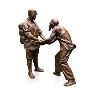 Figuras del Ejército Rojo, Escultura de Resina Hecha a Mano, Arte Tradicional para Exteriores, Montaje en Suelo, Guangdong - Product Image 4