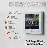 Thermostat intelligent Wifi Beok TR9B-WIFI-EP 16a pour chauffage par le sol, contrôle Wifi, thermomètre, écran tactile, régulateur de température