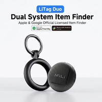 Traceur GPS intelligent MiLi LiTag Duo avec batterie CR2032, étanche IPX65, compatible iOS/Android, pour retrouver clés, bagages, sac à main, Air Tag