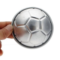 2 pièces d'ustensiles de cuisson pour la cuisine, moule à gâteau en forme de ballon de football 3D DIY, moule à bombe de bain, moule à gâteau en aluminium sphérique non toxique, moule à chocolat