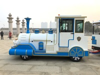 Train électrique sans rail à basse vitesse Dorlin pour passagers, service OEM/ODM, idéal pour les parcs d'attractions et les sites touristiques rétro.