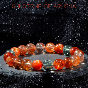 Pulsera de Arusha Natural de Alta Calidad, Color Dorado, Cristal de Sol, Energía Positiva, Curación - Product Image 3