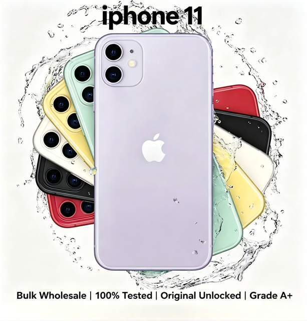 Wholesale A+ Grade iPhone 11 Original Unlocked 64GB 128GB All Colors Used Mobile Phone Bulk Supply