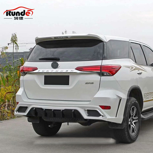Kits de carrosserie les plus récents pour Toyota Fortuner <span class=keywords><strong>2016</strong></span>-2020, mise à niveau vers l'apparence Lexus, pare-chocs avant et arrière - Product Image 5