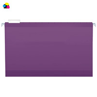Taille légale violet clair 11pt papier suspendu dossier 25 pièces/boîte 1/5 coupe onglet réglable Suspension école papeterie faite PP