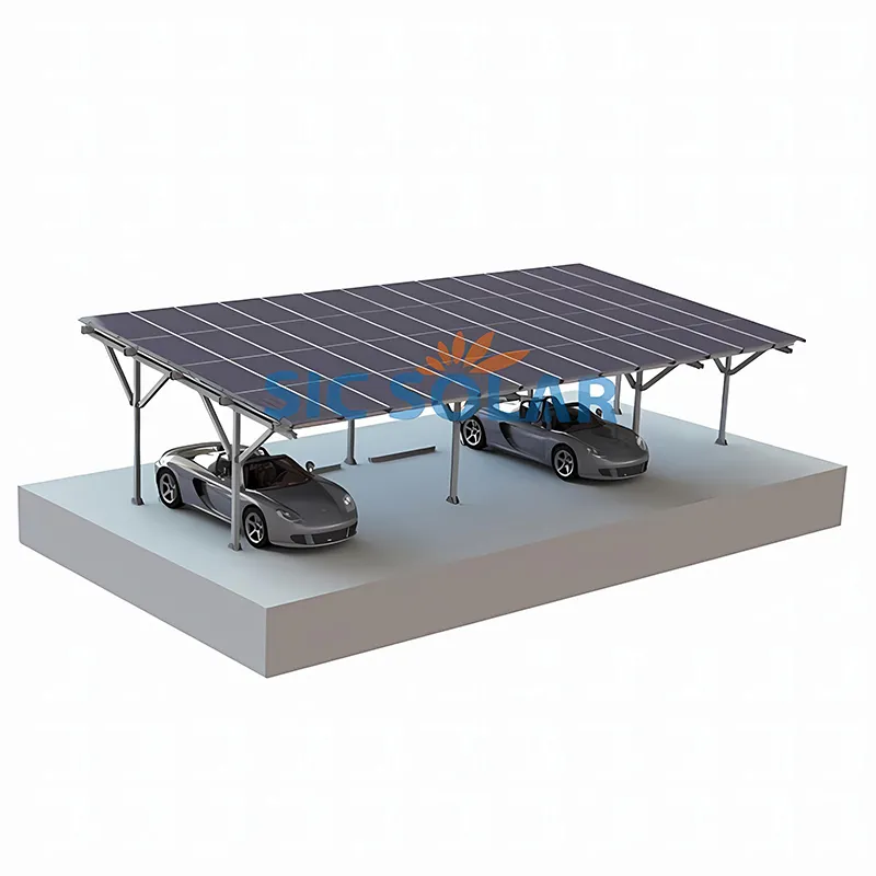 Aluminum Profile Solar Car Parking Solar Carport Canopy Solar Carpark