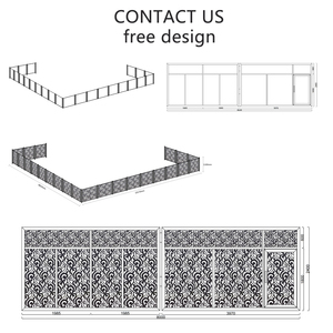 Pengxiang Đơn Giản Thiết Kế Châu Âu Trong Nhà/Ngoài Trời Nhôm Tay vịn Ban Công Cầu Thang Lan can Sắt-Đen Ban Công Lan can - Product Image 3
