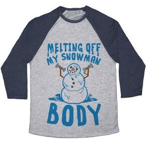 Melting Off My Snowman Body Unisex Tri-Blend <b>Baseball</b> <b>Tee</b> - Product Image 3