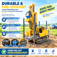 Foreuse de puits d'eau diesel tout-terrain montée sur chenilles CE 73KW, machine de forage de puits profonds 180m 200m 300m