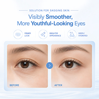 Patchs hydratants pour les yeux au collagène cristallin et à l'or, véganes et biologiques, sous marque privée, pour les rides du contour des yeux