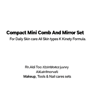 Ensemble peigne et miroir miniatures compacts pour les soins quotidiens de la peau, tous types de peau, formule K Beauty - Product Image 2
