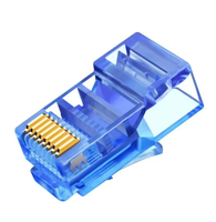 Conectores Modulares RJ45 UTP 8P8C Chapados en Oro |   Conectores de Cable Ethernet Multicolor Cat5e/Cat6/Cat6a para Redes LAN