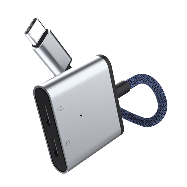2 in 1 Type c Headphone Jack Adapter Usb c Audio Adapter 60W Fast Charge Splitter for Iphone15 Samsung lg sony iPad