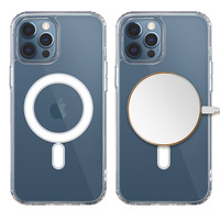 Coques de téléphone transparentes antichoc en TPU pour iPhone 17 16 15 14 13 Pro Max, anti-jaunissement, magnétiques, compatibles avec la recharge sans fil