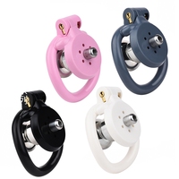 Cage de chasteté plate avec serrure invisible encastrée et 4 anneaux amovibles de différentes tailles, jouets sexuels pour adultes SM, cage pour pénis
