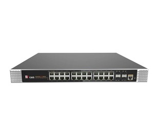 สวิตช์อุตสาหกรรม CCTV แบบจัดการได้ รองรับกิกะบิต 24 พอร์ต พร้อม AI PoE และพอร์ตอัปลิงค์ SFP 4 พอร์ต  รองรับคอนโซล VLAN LACP และแพลตฟอร์มคลาวด์ - Product Image 1