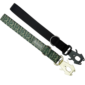 Laisse pour chien personnalisée de qualité supérieure, laisse tactique en nylon anti-traction à clip grenouille pour grandes races - Product Image 1