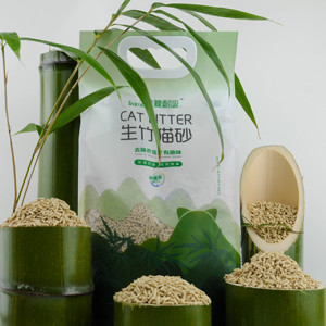 Litière pour chat en bambou naturel, sans poussière, agglomérante, 100% biodégradable, jetable dans les toilettes, à base de plantes, pour la vente en gros OEM ODM - Product Image 5