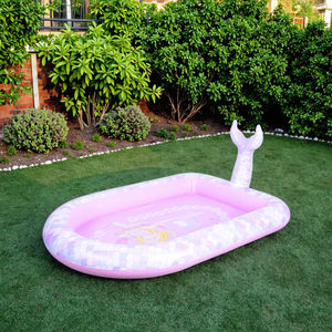 Piscina inflable kolam anak para niños, inflador infantil de sirena, novedad - Product Image 1