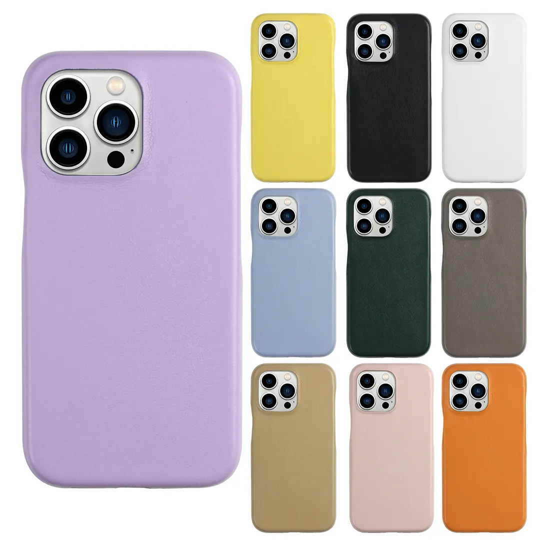 Hot Sale Leather Smartphone Case Manufacturer Sheepskin Bumper Back Cover For IPhone 14 13 PU Leather Phone Case