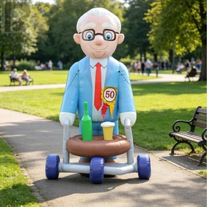 Globo Gigante Inflable de Personaje de Dibujos Animados Abraham Rollator Holland con Andador, Botella de Cerveza y Taza - Product Image 3