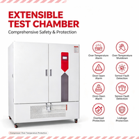 Chambre d'essai ICH extensible programmable pour température (0,5°C), humidité (3-5% HR) et lumière UV, pour matériaux pharmaceutiques, 800L