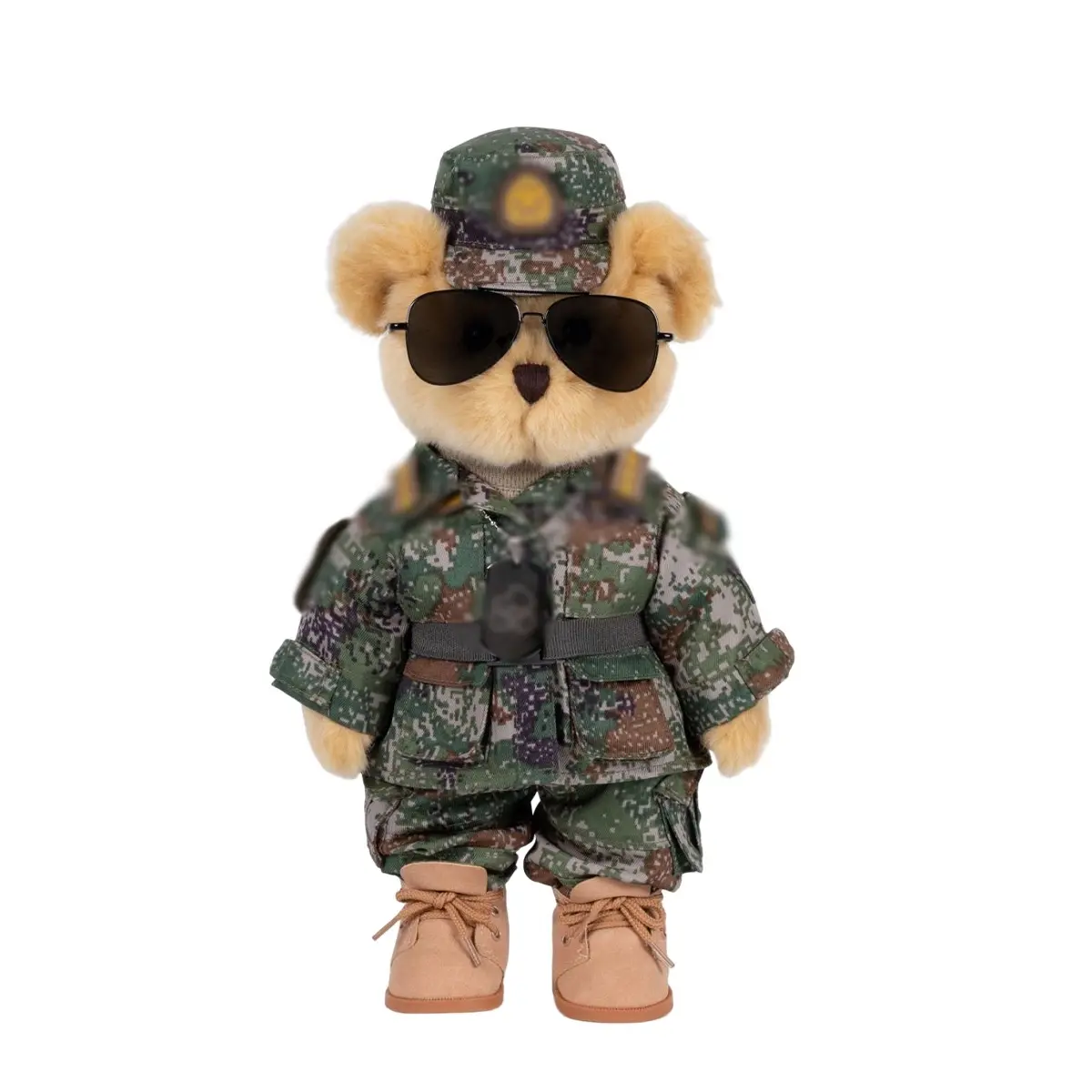 Seragam Tentara 30cm, mainan pendidikan lucu Hari Valentine boneka beruang 6 hingga 12 bulan