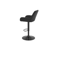 Tabouret de bar en cuir collé durable, accoudoirs incurvés, hauteur réglable, design pivotant avec repose-pieds pour bar intérieur, cuisine