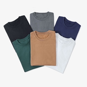 Mens alla moda di dentro e fuori il 100% in cotone tinta unita in bianco di pietra lavato sbiadito tee shirt oversize streetwear t-shirt vintage - Product Image 2