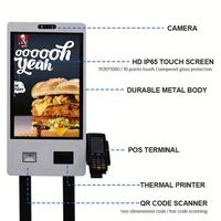 Kiosco de Autoservicio con Pantalla Táctil Android de Metal de 15.6, 21.5, 24, 27 y 32 Pulgadas, Full HD, para Pedidos y Pagos