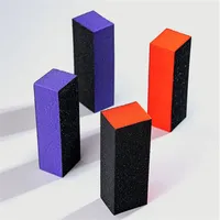 Bloc de polissage à 3 faces en éponge pour ongles, lime à poncer, polisseuse, grain 100/180, outil de manucure et pédicure pour nail art