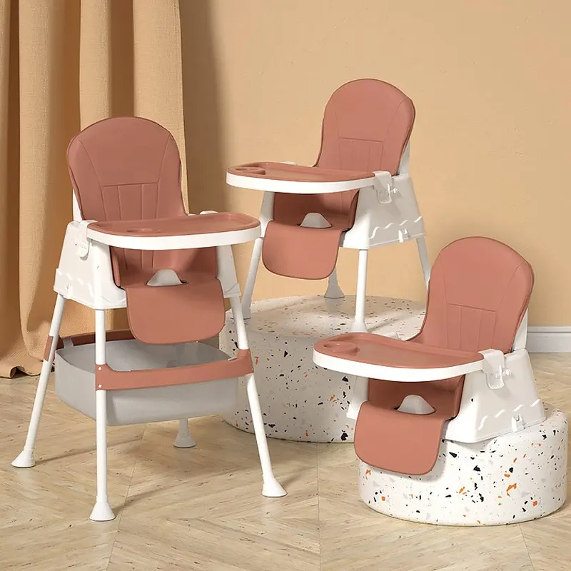 High Quality PP Children's High Chair Portable Baby Meal Growing Adjustable High Chair