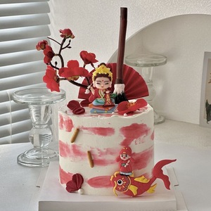 Soft Rubber Carp Cake Topper Graduation Decoration Handmade Academic Success Symbol Round Shape Birthday Party Supply - Product Image 1