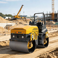 Nouveau Compacteur routier à double tambour vibrant DVR-4000 de 4 tonnes, Compacteur léger pour sols, fabriqué en Chine