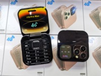El Mejor Teléfono Móvil I16 Pro Mini Flip 2G GSM con Doble Tarjeta SIM, Marcación Rápida, Reproductor de Video, Voz Mágica, Conector de 3.5mm, Radio FM, Teléfono Celular Plegable Pequeño