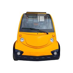 Voiture de patrouille électrique à quatre roues HKBG, orange avec garnitures noires et plateau de chargement ouvert - Product Image 1