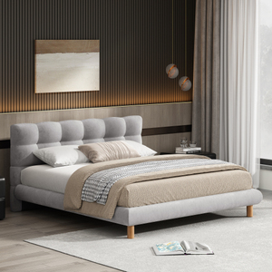 Luxury Italian Full Size Upholstered PlatformWood Bedroom Furniture Sets - Product Image 6
