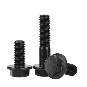 M6 M8 Lớp 8.8 Kẽm Thép Không Gỉ Nội Bộ Chủ Đề Hình Lục Giác Màu Đen <span class=keywords><strong>Hex</strong></span> Đầu Mặt Bích Bu Lông Và Vít - Product Image 3