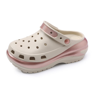 White Silver Women's <b>Clogs</b> EVA Sole Height Increasing Non Slip Outdoor Beach Sandals Size 34-41 - Product Image 5