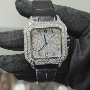 Relojes de Hip Hop con Diamantes, Relojes Automáticos Mecánicos con Diamantes VVS Moissanite, Reloj que Pasa la Prueba del Diamante - Product Image 4