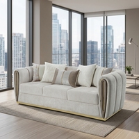 Canapé d'angle moderne de luxe italien en tissu velours côtelé rembourré, modules carrés en mousse, pieds en bois massif, pour salon