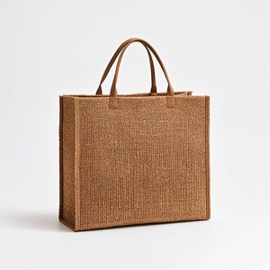 Sac fourre-tout en <span class=keywords><strong>toile</strong></span> <span class=keywords><strong>de</strong></span> <span class=keywords><strong>jute</strong></span> imprimé écologique réutilisable avec poignée Pochettes personnalisées bon marché - Product Image 2