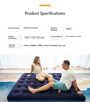 Matelas Gonflable à Gonflage Rapide avec Pompe Intégrée, Lit d'Appoint Pliable et Portable pour Extérieur, en PVC Imperméable