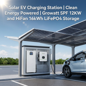 Sistema de Almacenamiento de Energía Solar de 12KW Growatt SPF MPPT Grid HiFan con Batería de 16kWh, Estación de Carga para Vehículos Eléctricos, Uso Comercial - Product Image 1