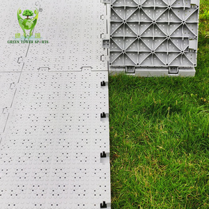 Revêtement de sol modulaire en plastique pour protection de gazon, plancher emboîtable pour skateboard, idéal pour tentes, fêtes, mariages, tournois, concerts et événements - Product Image 2