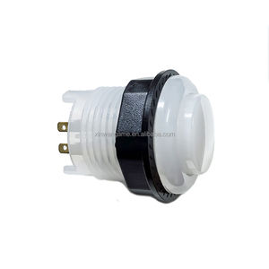 Pulsante Rotondo da 28mm con Foglia d'Oro e Illuminazione RGB 3.3v, Pulsante in Plastica Bianca per Macchine da Gioco Arcade, Slot Virtuali e Flipper - Product Image 4